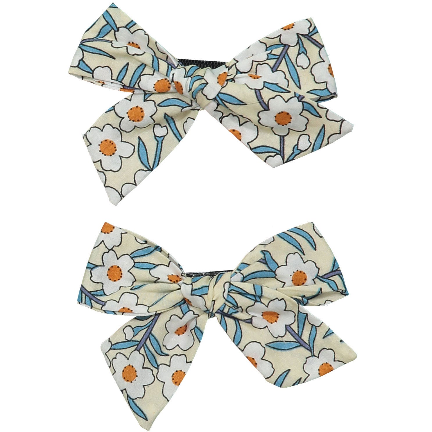 FLORAL BOW MINI CLIP SET - KNOT Hairbands