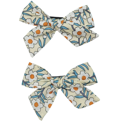 FLORAL BOW MINI CLIP SET - KNOT Hairbands