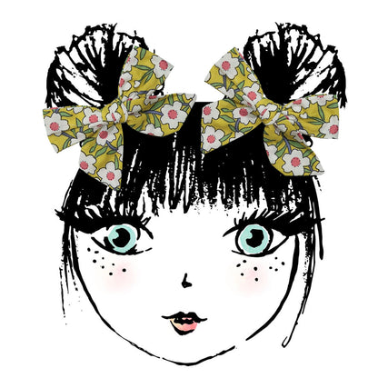 FLORAL BOW MINI CLIP SET - KNOT Hairbands