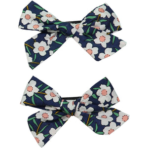 FLORAL BOW MINI CLIP SET - KNOT Hairbands
