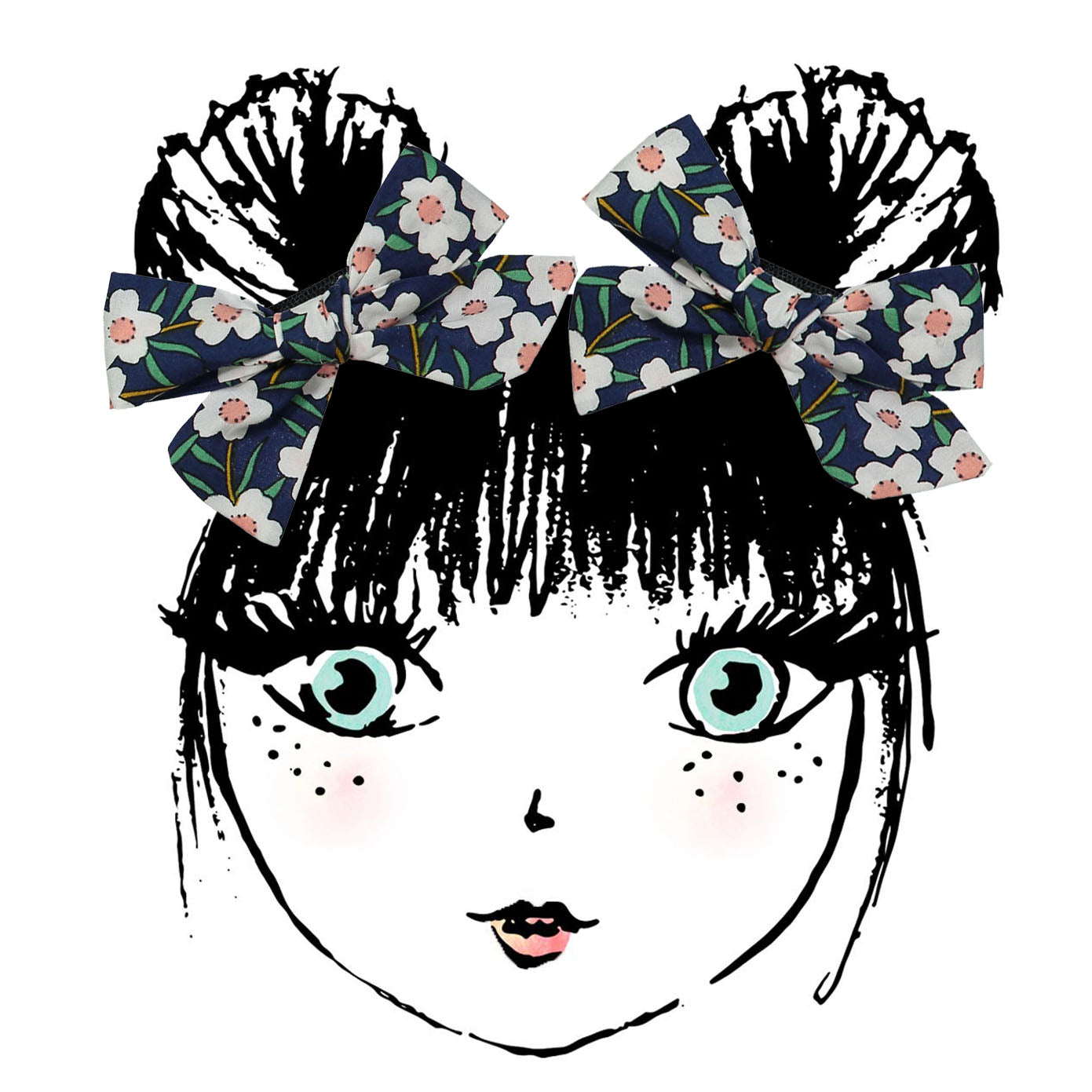 FLORAL BOW MINI CLIP SET - KNOT Hairbands