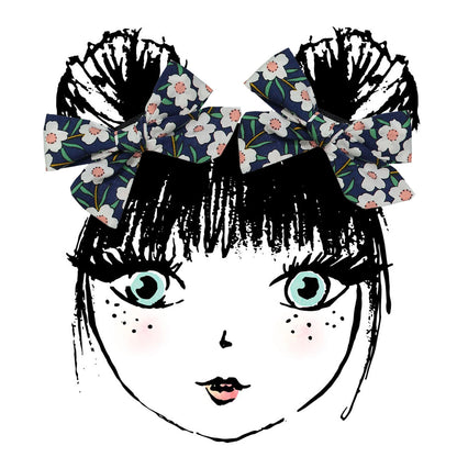 FLORAL BOW MINI CLIP SET - KNOT Hairbands