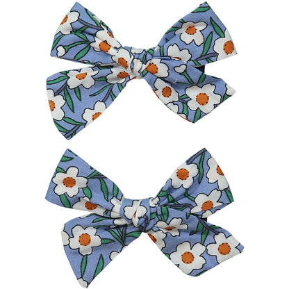 FLORAL BOW MINI CLIP SET - KNOT Hairbands