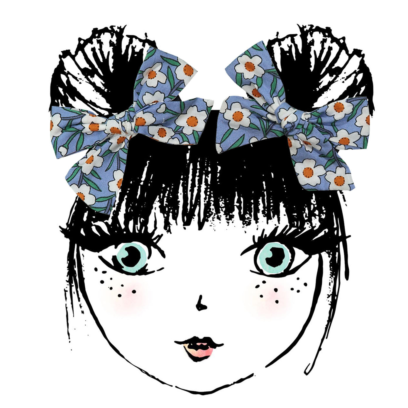 FLORAL BOW MINI CLIP SET - KNOT Hairbands