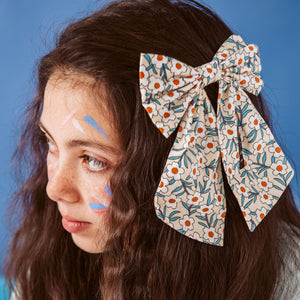 FLORAL BOW CLIP - KNOT Hairbands
