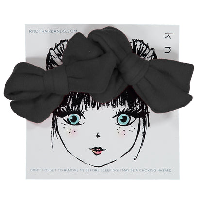 FORTE FELTED BOW CLIP SET - KNOT Hairbands
