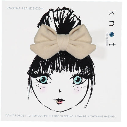 FORTE FELTED BOW CLIP SET - KNOT Hairbands