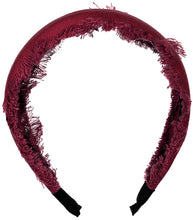 Load image into Gallery viewer, Fouetté Fringe Headband // BURGUNDY - KNOT Hairbands