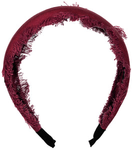 Fouetté Fringe Headband // BURGUNDY - KNOT Hairbands