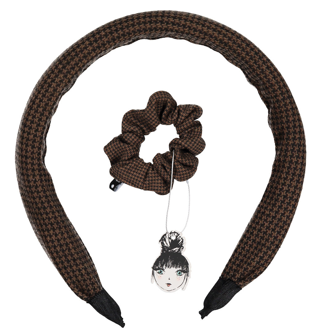 HERRINGBONE HEADBAND + SCRUNCHIE SET - KNOT Hairbands
