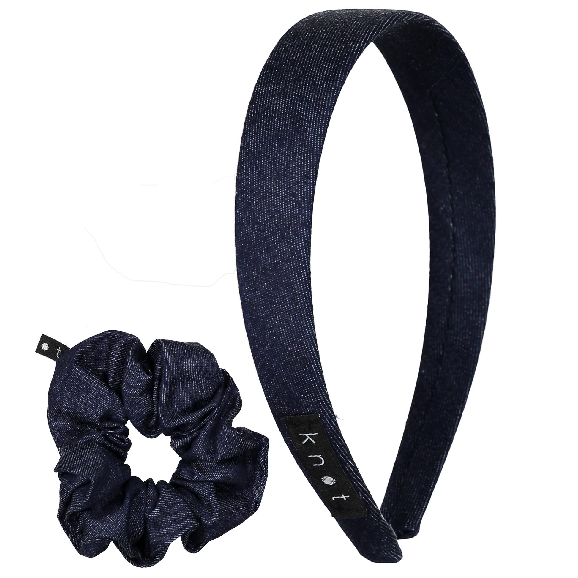 JEAN HEADBAND & SCRUNCHIE SET - KNOT Hairbands