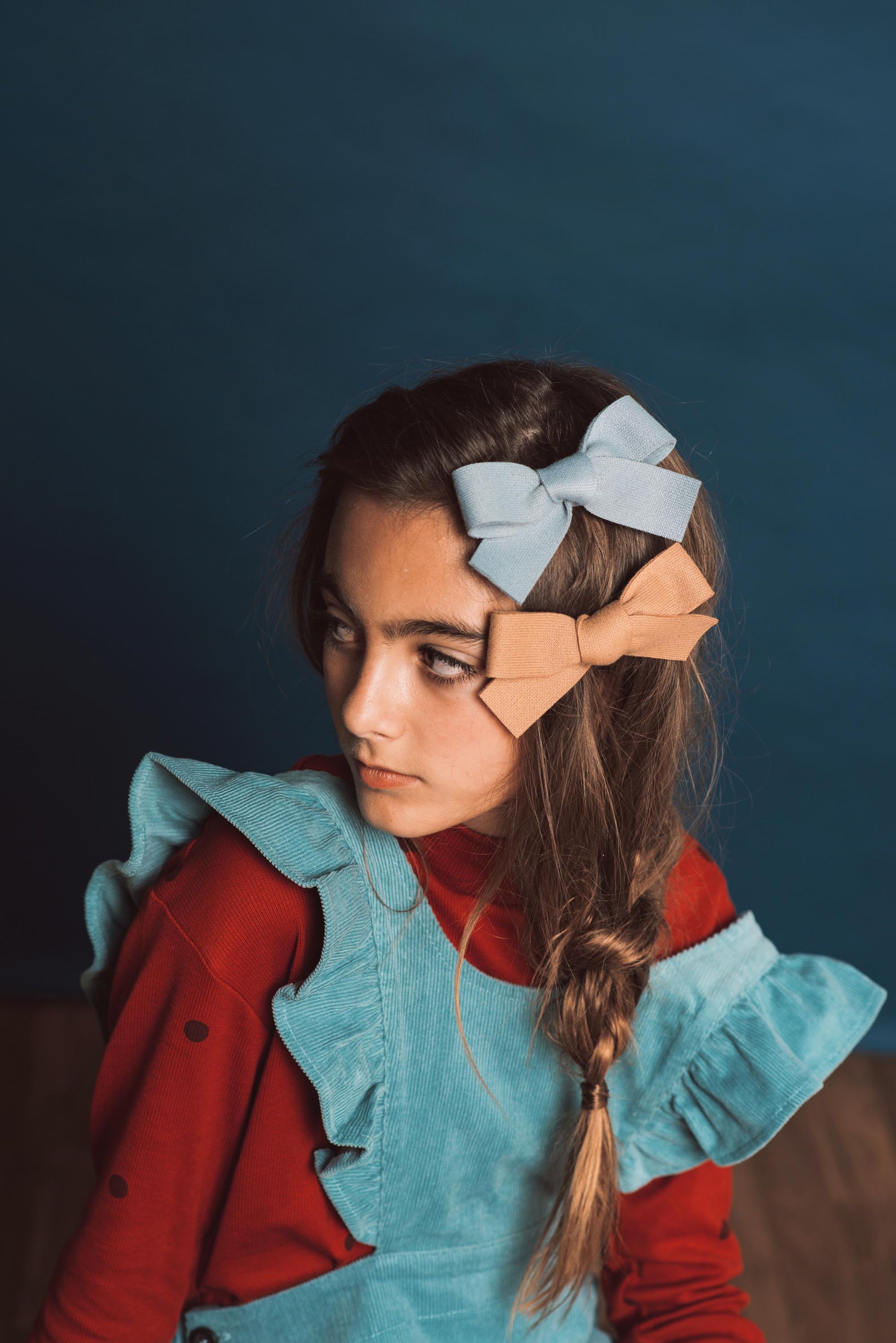 COZY BOW CLIP // Slate // MINI - KNOT Hairbands