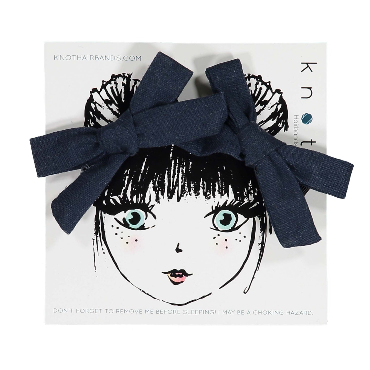 LINEN MINI BOW SET - KNOT Hairbands
