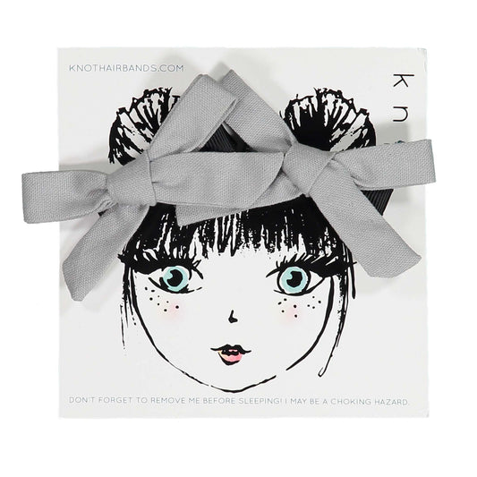 LINEN MINI BOW SET - KNOT Hairbands