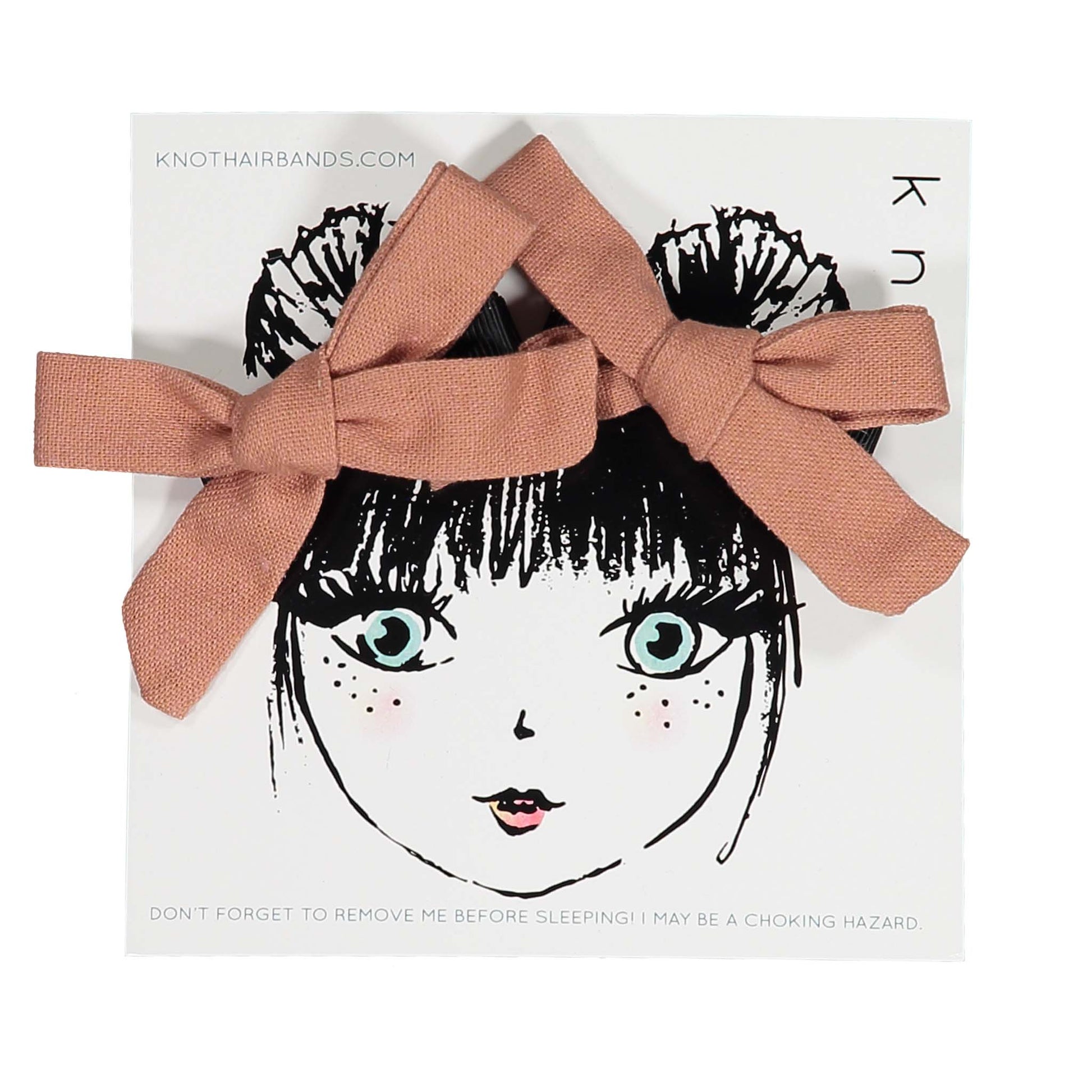 LINEN MINI BOW SET - KNOT Hairbands