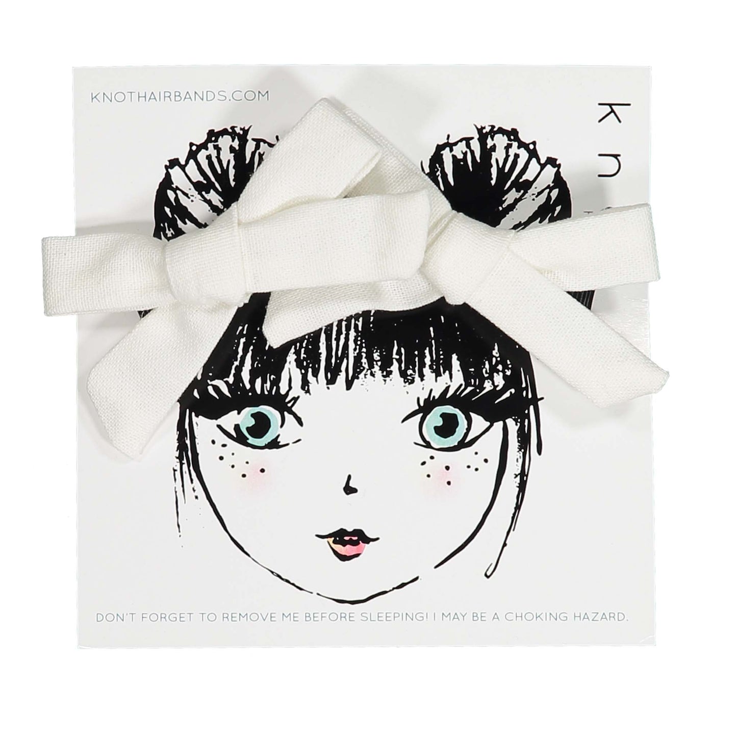 LINEN MINI BOW SET - KNOT Hairbands