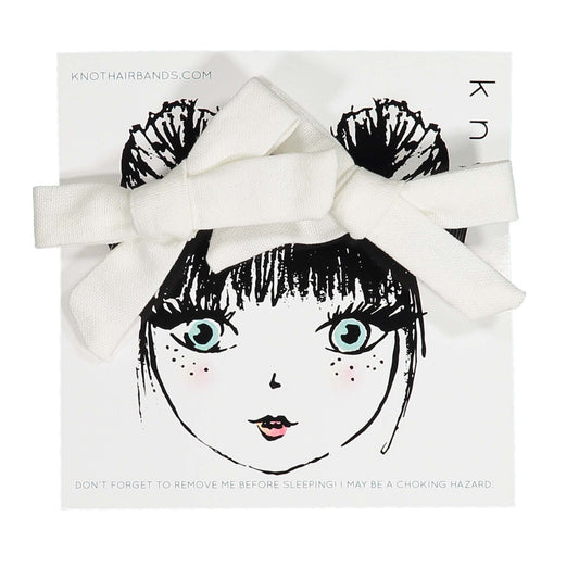 LINEN MINI BOW SET - KNOT Hairbands