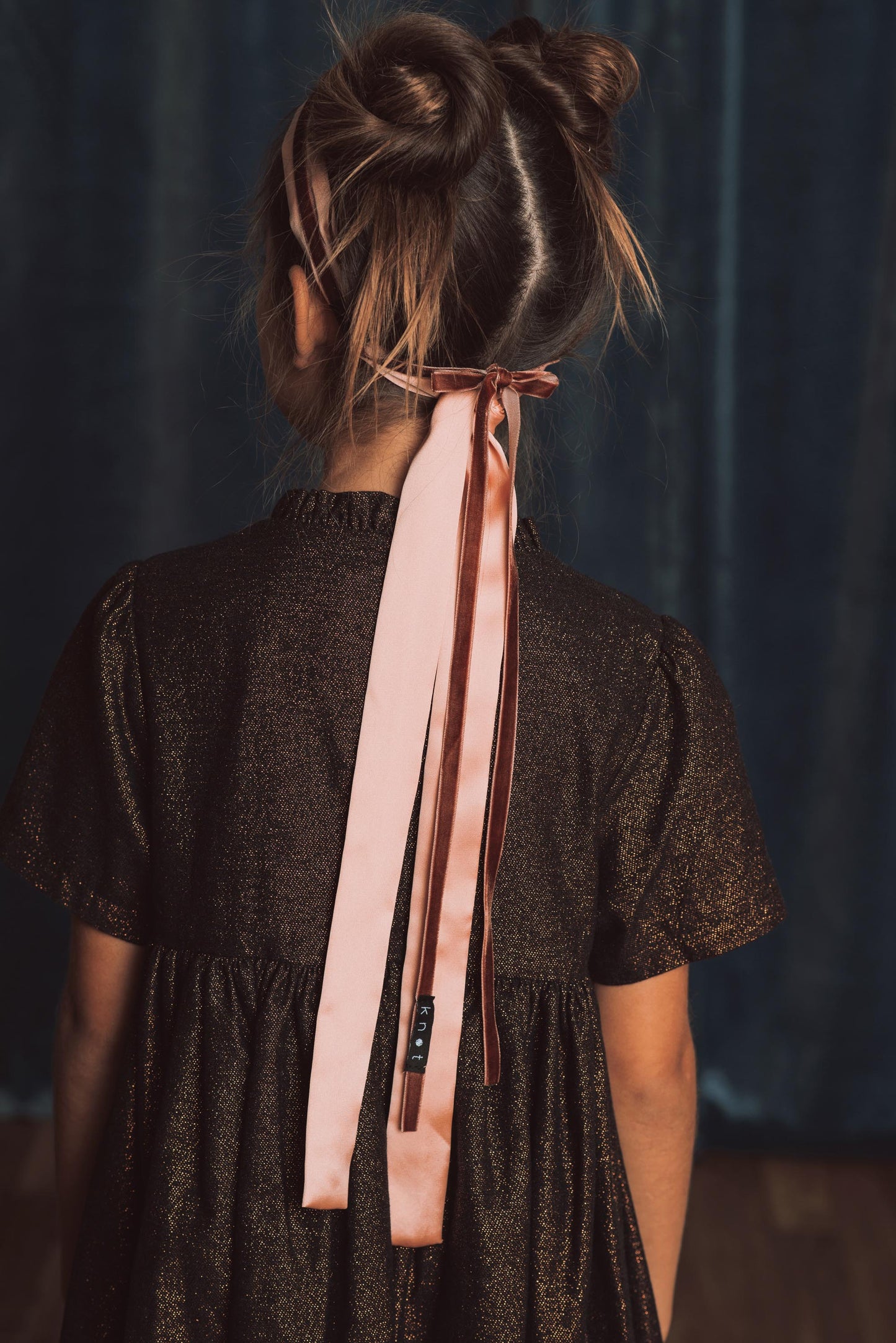 SILK + VELVET RIBBON HEADBAND // Puff Pink - KNOT Hairbands