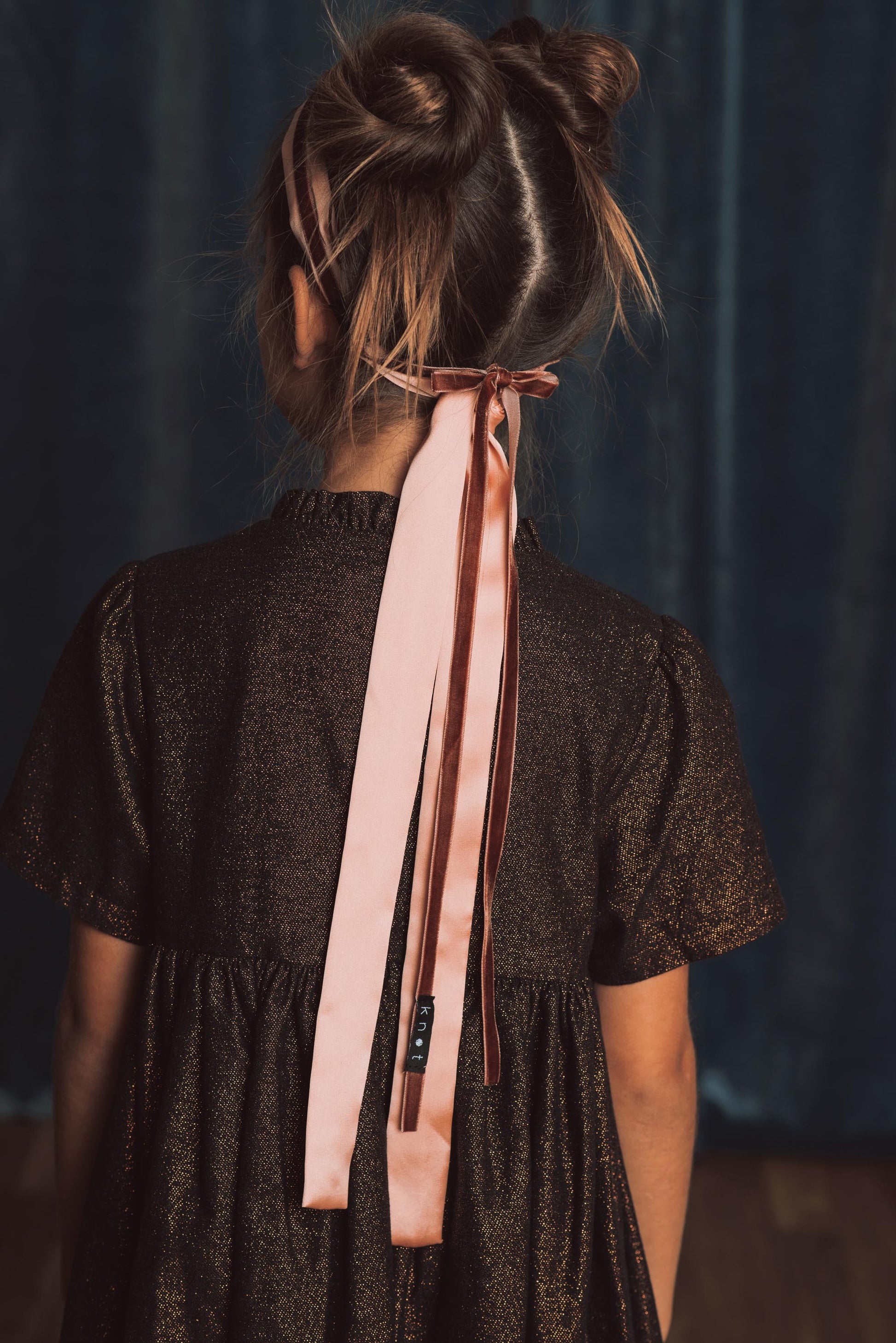 SILK + VELVET RIBBON HEADBAND // Puff Pink - KNOT Hairbands