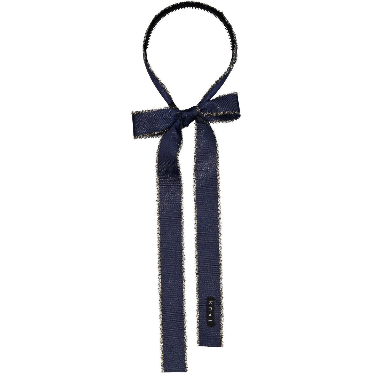 METALLIC FRINGE HEADBAND // Midnight Navy + Gold - KNOT Hairbands