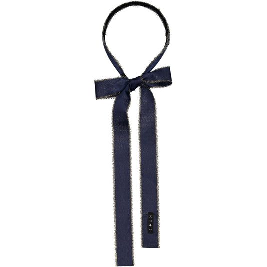 METALLIC FRINGE HEADBAND // Midnight Navy + Gold - KNOT Hairbands