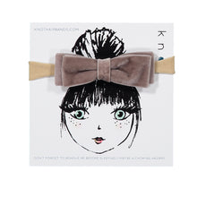 Load image into Gallery viewer, VELVET RIBBON BOW BAND - KNOT Hairbands