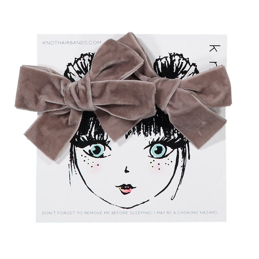 VELVET RIBBON MINI BOW CLIP SET - KNOT Hairbands