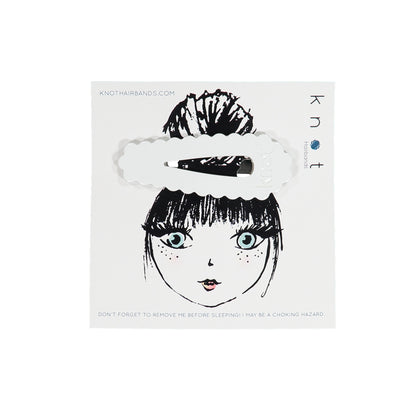 SCALLOP JUMBO CLIP - KNOT Hairbands