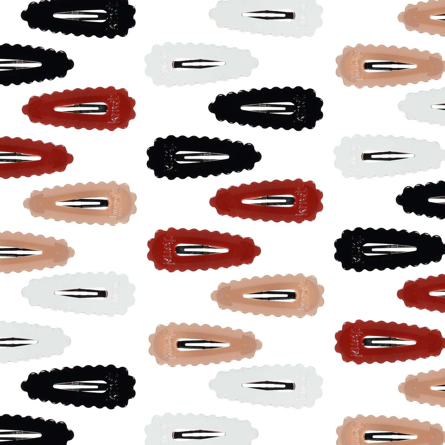 SCALLOP SNAP CLIP SET - KNOT Hairbands