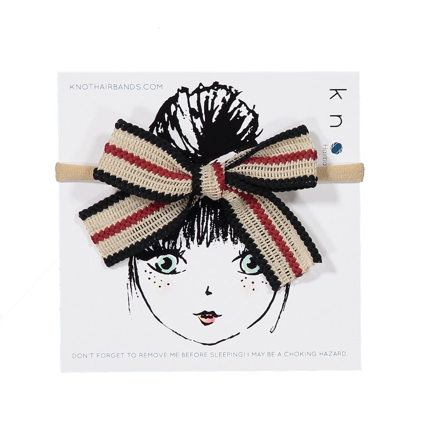 STRIPE BOW BAND - KNOT Hairbands