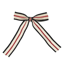 Load image into Gallery viewer, STRIPE BOW CLIP - KNOT Hairbands
