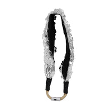 Load image into Gallery viewer, SPARKLE Band // Silver &amp; White - KNOT Hairbands