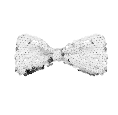 SPARKLE Bow Clip // Silver n White - KNOT Hairbands