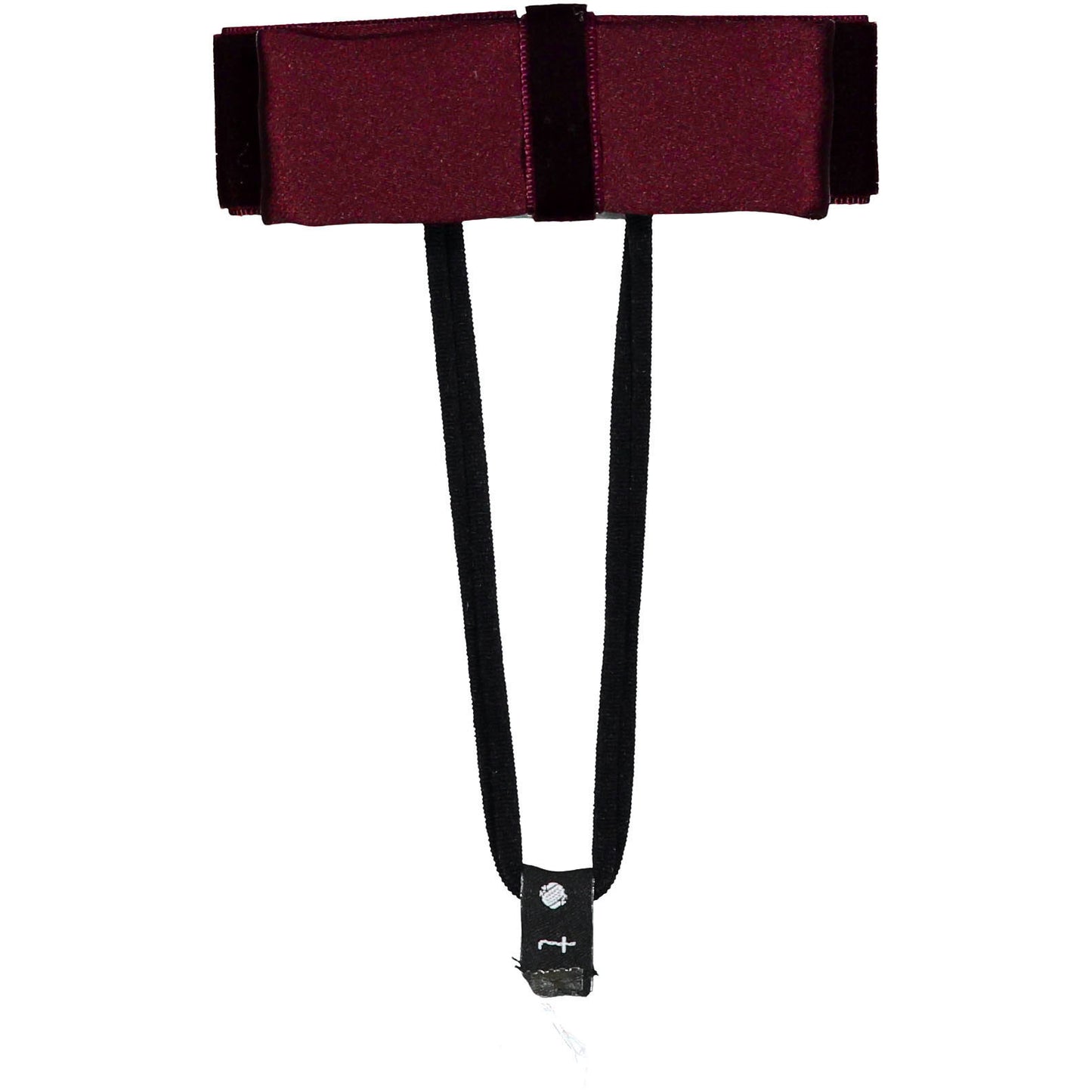 SILK + VELVET RIBBON BOW BAND // Burgundy - KNOT Hairbands