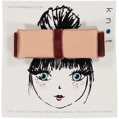 SILK + VELVET RIBBON BOW CLIP // Sunset // MINI - KNOT Hairbands