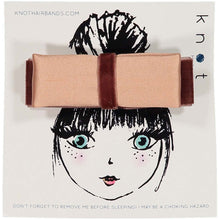Load image into Gallery viewer, SILK + VELVET RIBBON BOW CLIP // Sunset // MINI - KNOT Hairbands