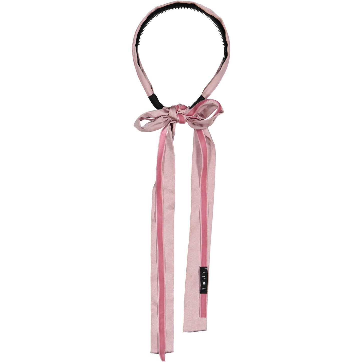 SILK + VELVET RIBBON HEADBAND // Puff Pink - KNOT Hairbands