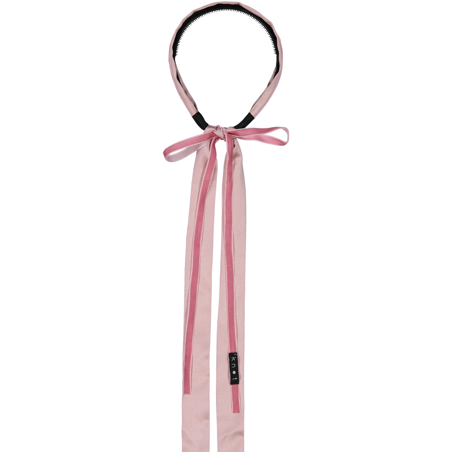 SILK + VELVET RIBBON HEADBAND // Puff Pink - KNOT Hairbands