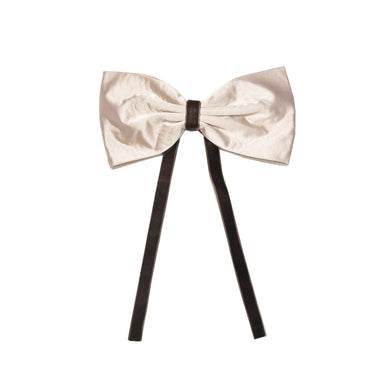SILK + VELVET RIBBON BOW CLIP // Toffee // YOUTH - KNOT Hairbands
