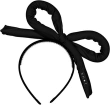 Load image into Gallery viewer, WAVE BOW Headband // Black - KNOT Hairbands