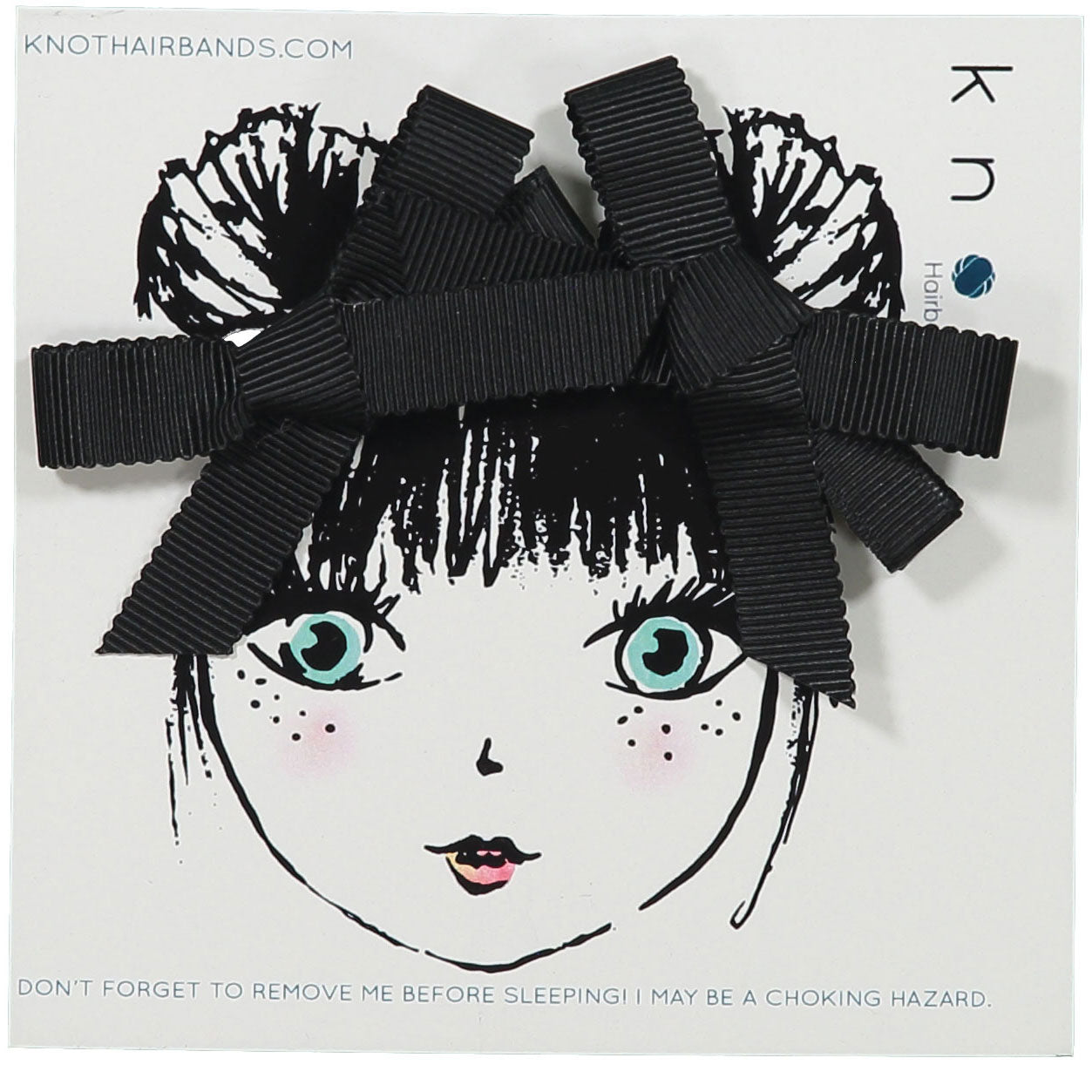 TRACE RIBBON BOW MINI CLIP SET - KNOT Hairbands