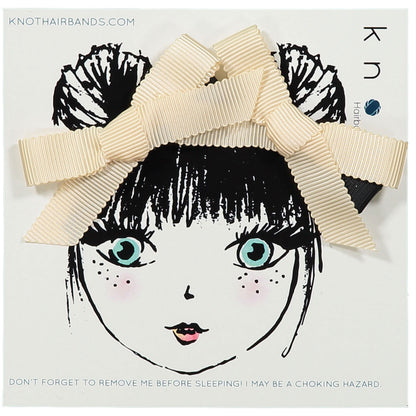 TRACE RIBBON BOW MINI CLIP SET - KNOT Hairbands