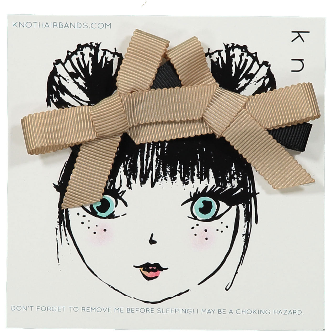 TRACE RIBBON BOW MINI CLIP SET - KNOT Hairbands