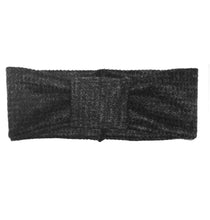 Load image into Gallery viewer, Turban Headwrap // HERRINGBONE BLACK KNIT - KNOT Hairbands