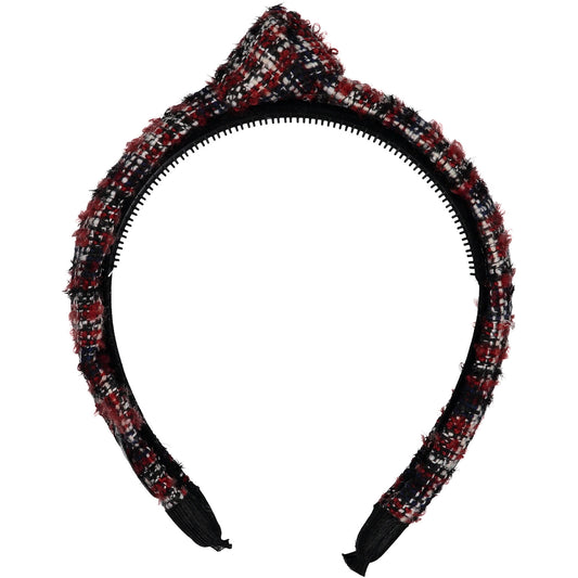 TWEED KNOT HEADBAND // Burgundy Weave - KNOT Hairbands
