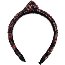 Load image into Gallery viewer, TWEED KNOT HEADBAND // Burgundy Weave - KNOT Hairbands