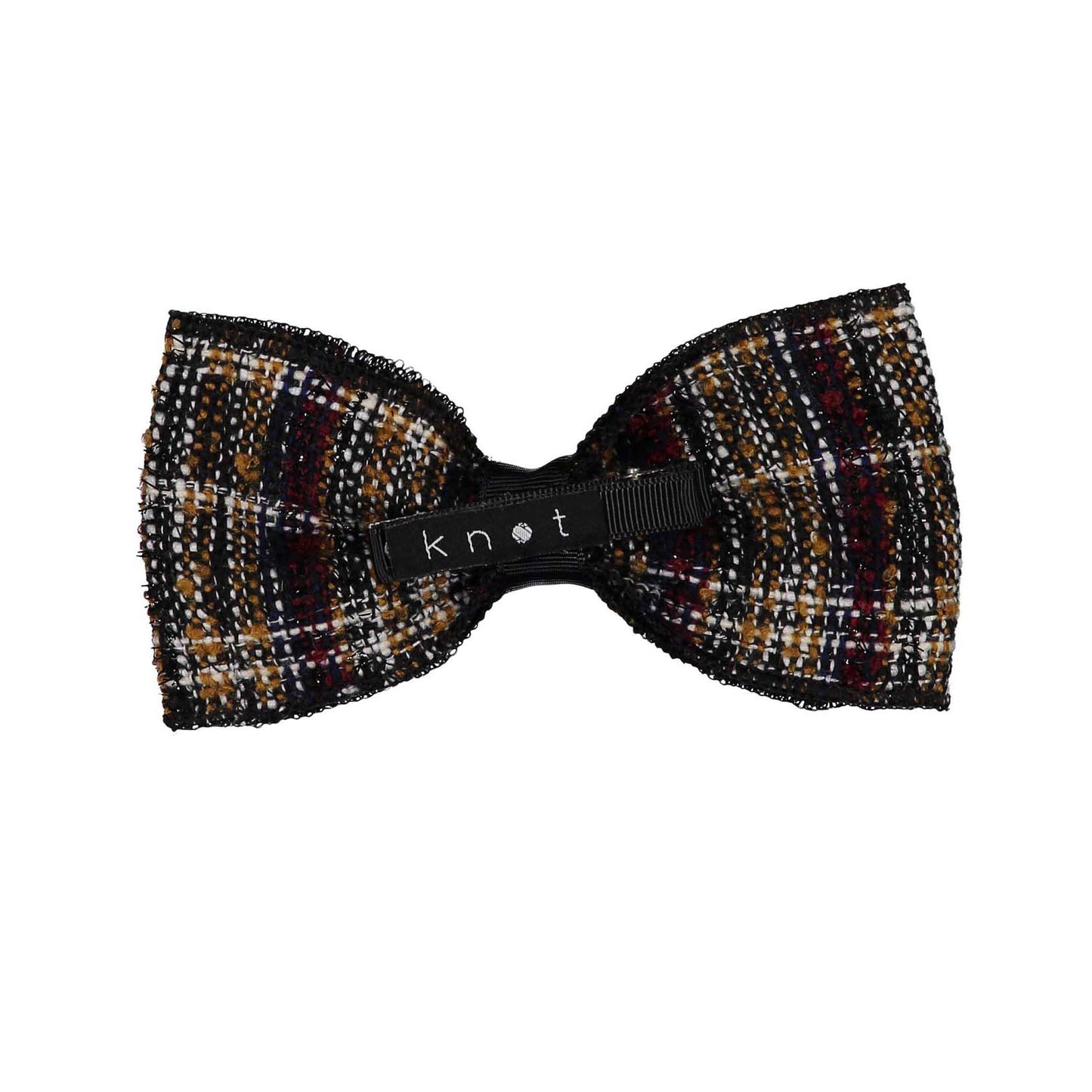 TWEED BOW CLIP // Almond Weave - KNOT Hairbands
