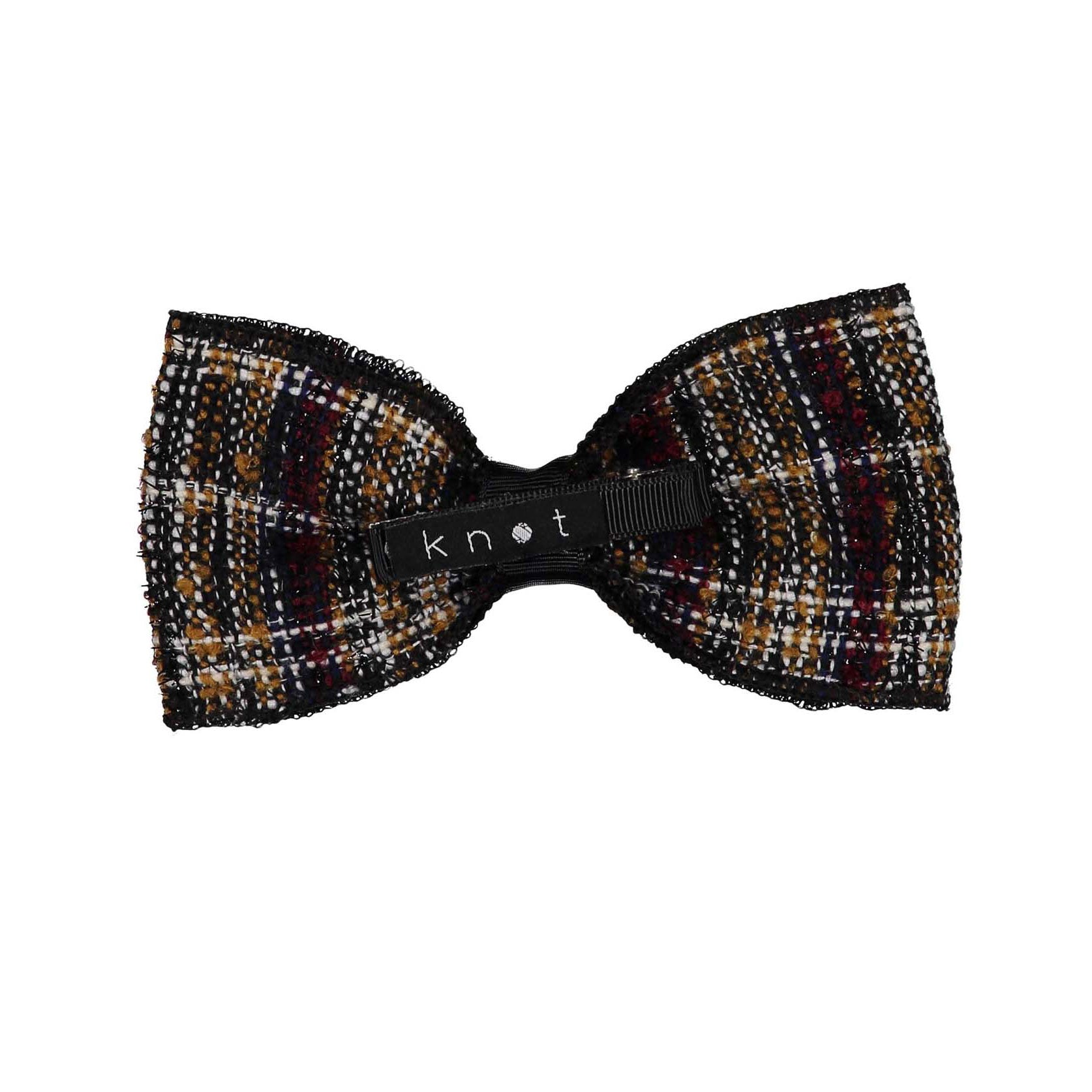 TWEED BOW CLIP // Almond Weave - KNOT Hairbands