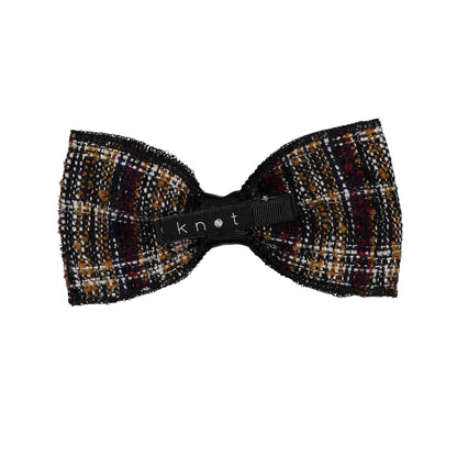 TWEED BOW CLIP // Almond Weave - KNOT Hairbands