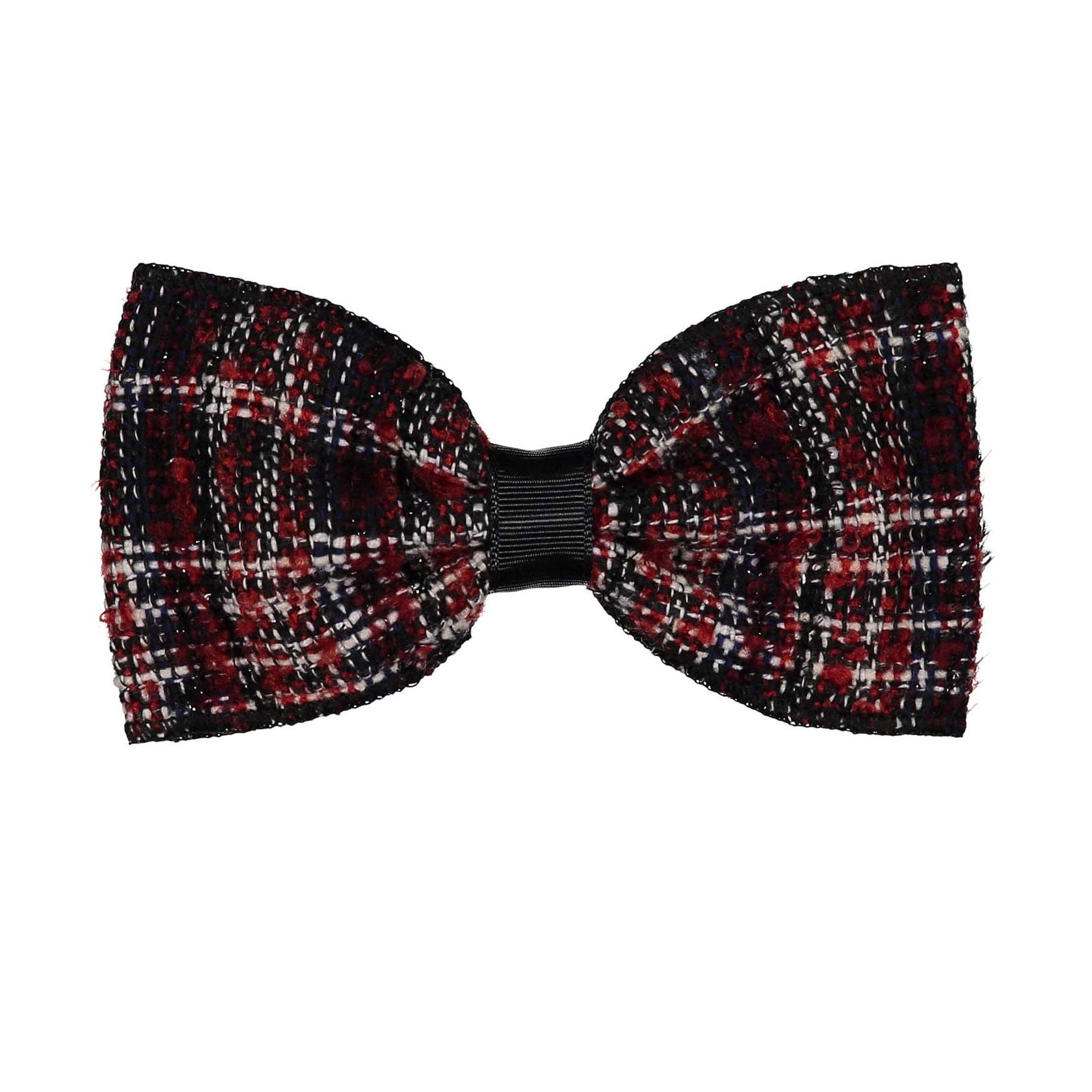 TWEED BOW CLIP // Burgundy Weave - KNOT Hairbands